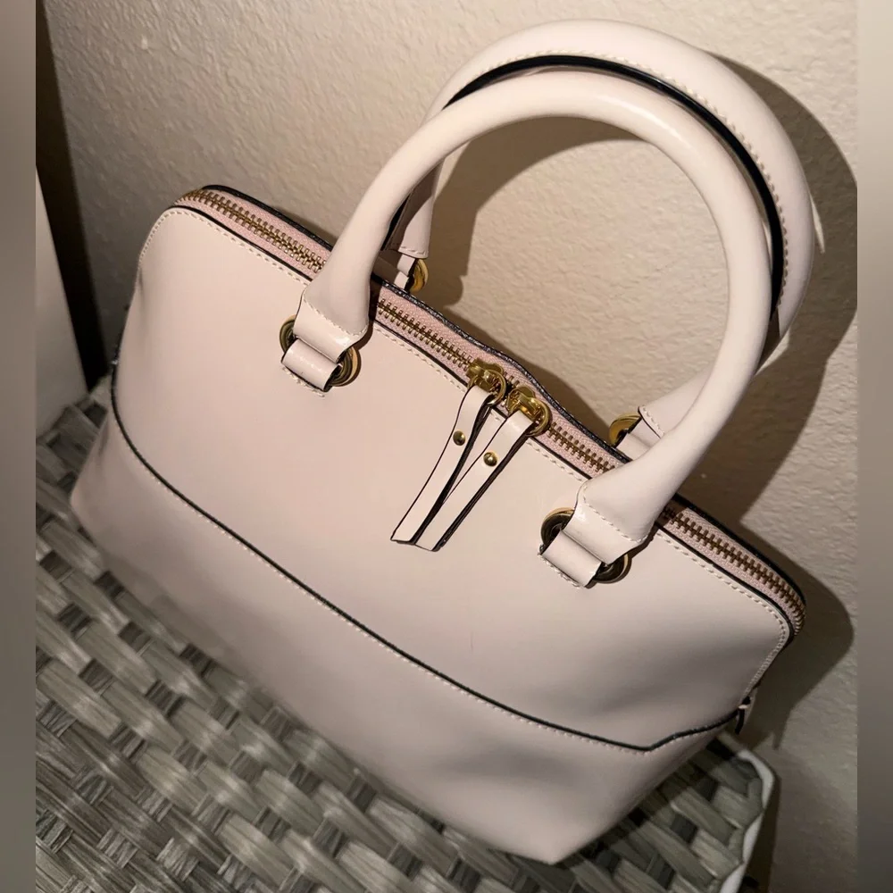 Genuine Leather White Satchel Bag with Crossbody/ Shoulder Strap- Made in Italy - Picture 16 of 16